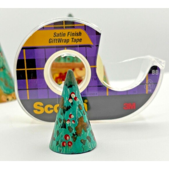 Dept 56 Wooden Nesting Christmas Trees Toys Set of 3 Handpainted Vintage - Picture 14 of 16